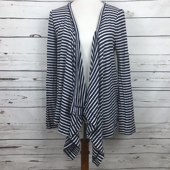 J. Crew Sweaters - J. Crew Open Cardigan Knit Striped Size Medium